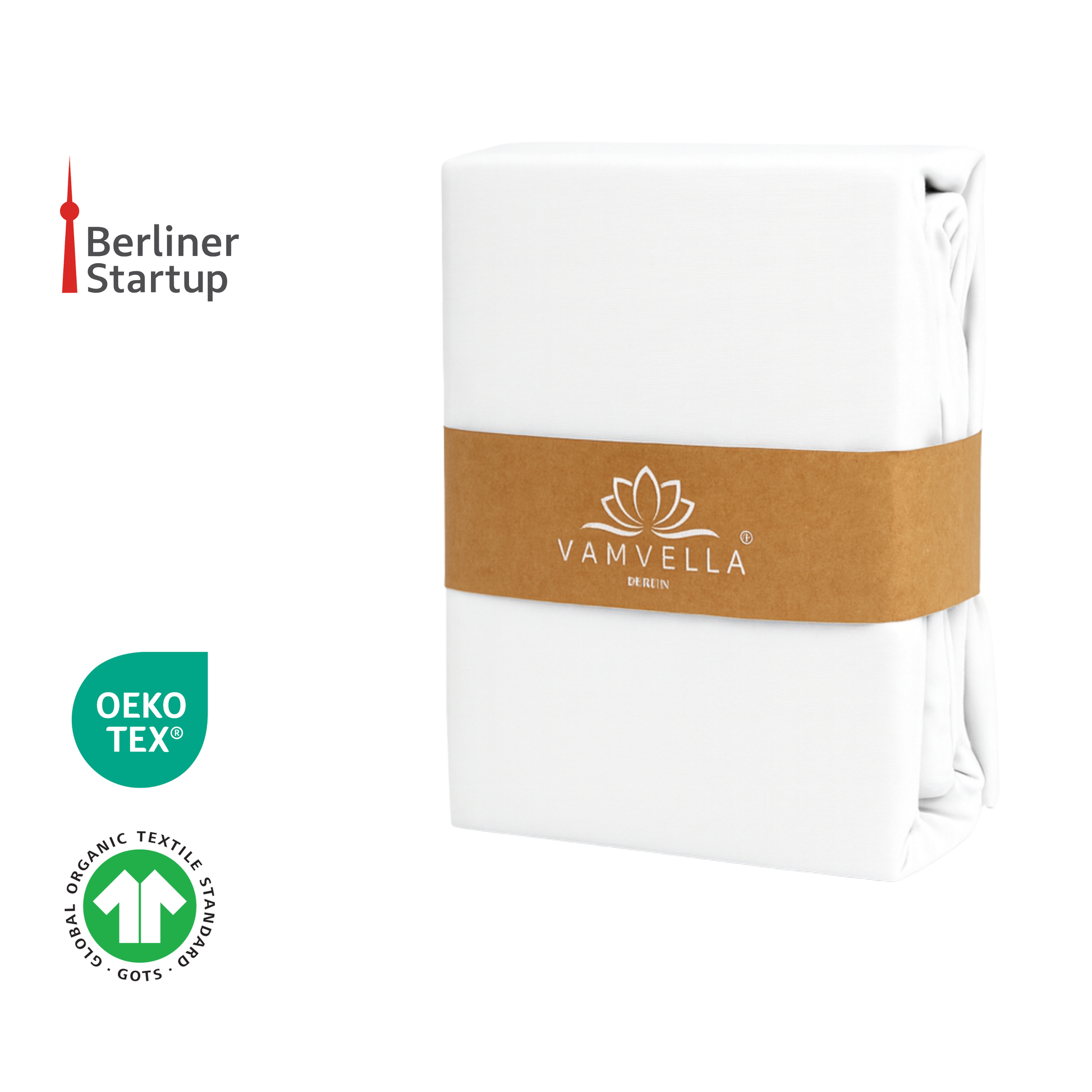 VAMVELLA® -  Spannbettlaken 100% Bio-Baumwolle VAMVELLA