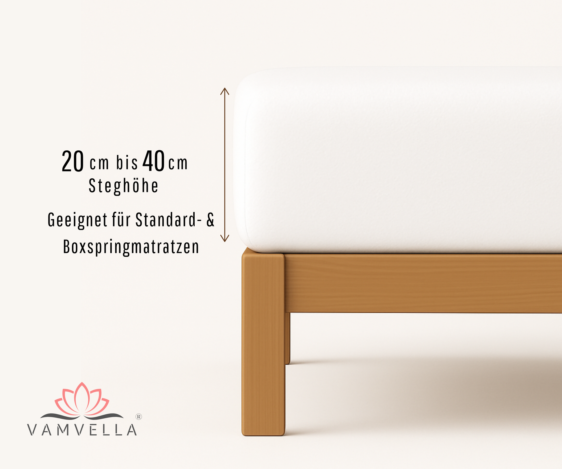 VAMVELLA® -  Spannbettlaken 100% Bio-Baumwolle VAMVELLA