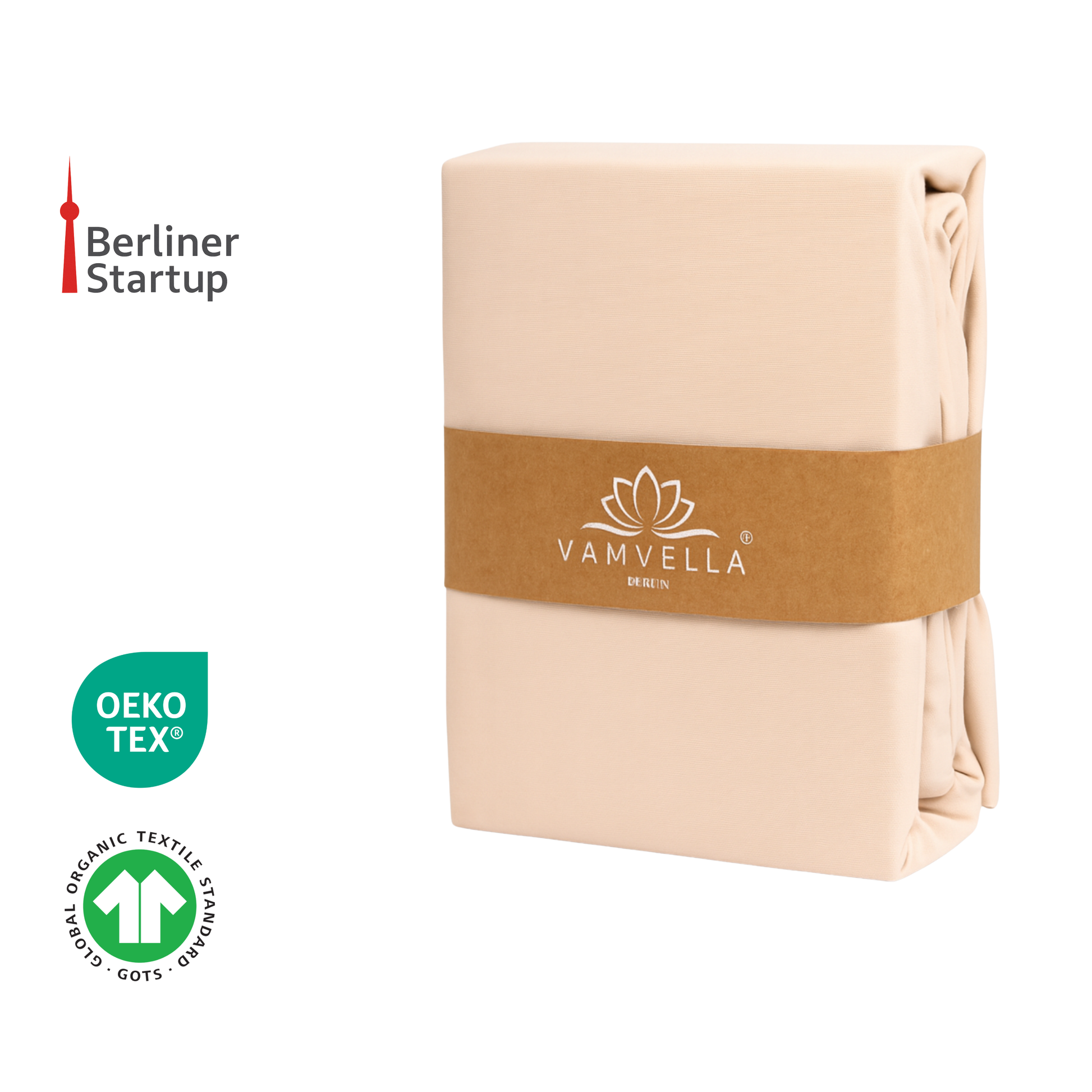 VAMVELLA® -  Spannbettlaken 100% Bio-Baumwolle VAMVELLA